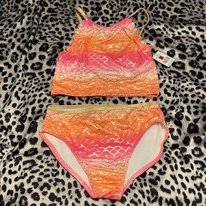 🆑FINAL PRICE‼️ Girls size 14 mermaid print tankini